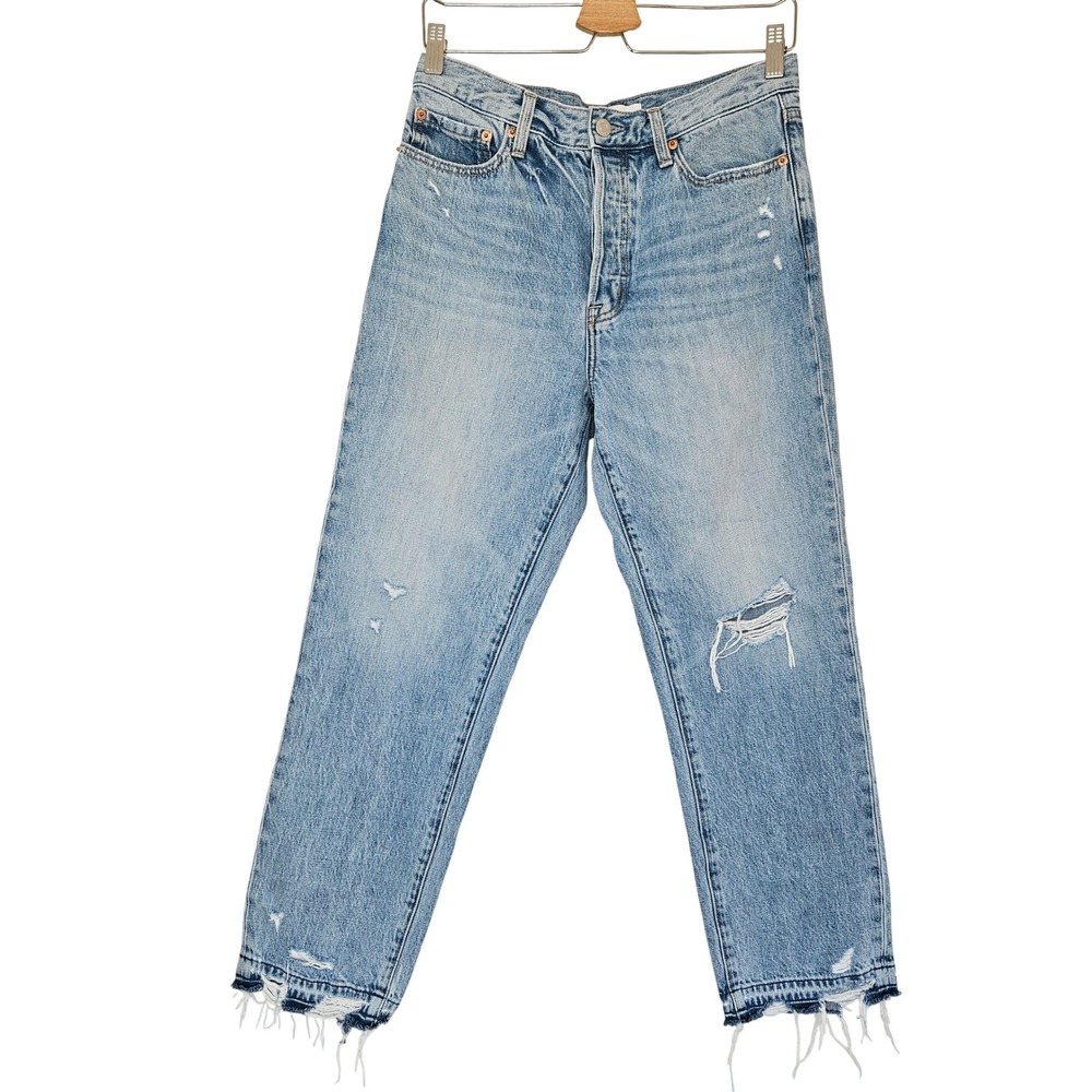 Pistola Charlie High-Rise Classic Straight Distressed Jeans 28 - Picture 8 of 13